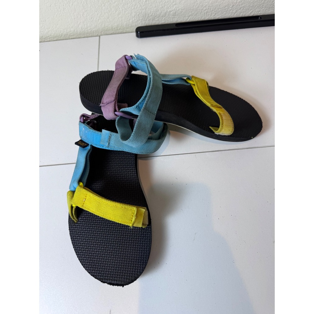 Teva Original Universal Sandals Kids Size 10 Colorblock Adjustable Sporty Retro‎